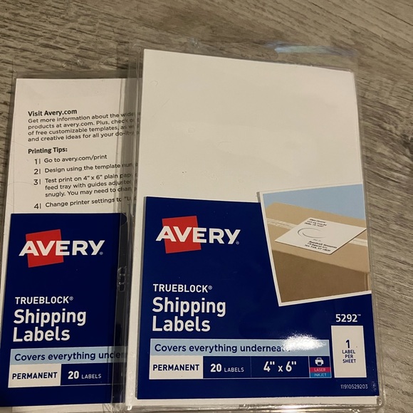Avery Trueblock Permanent Shipping Labels - Picture 2 of 4